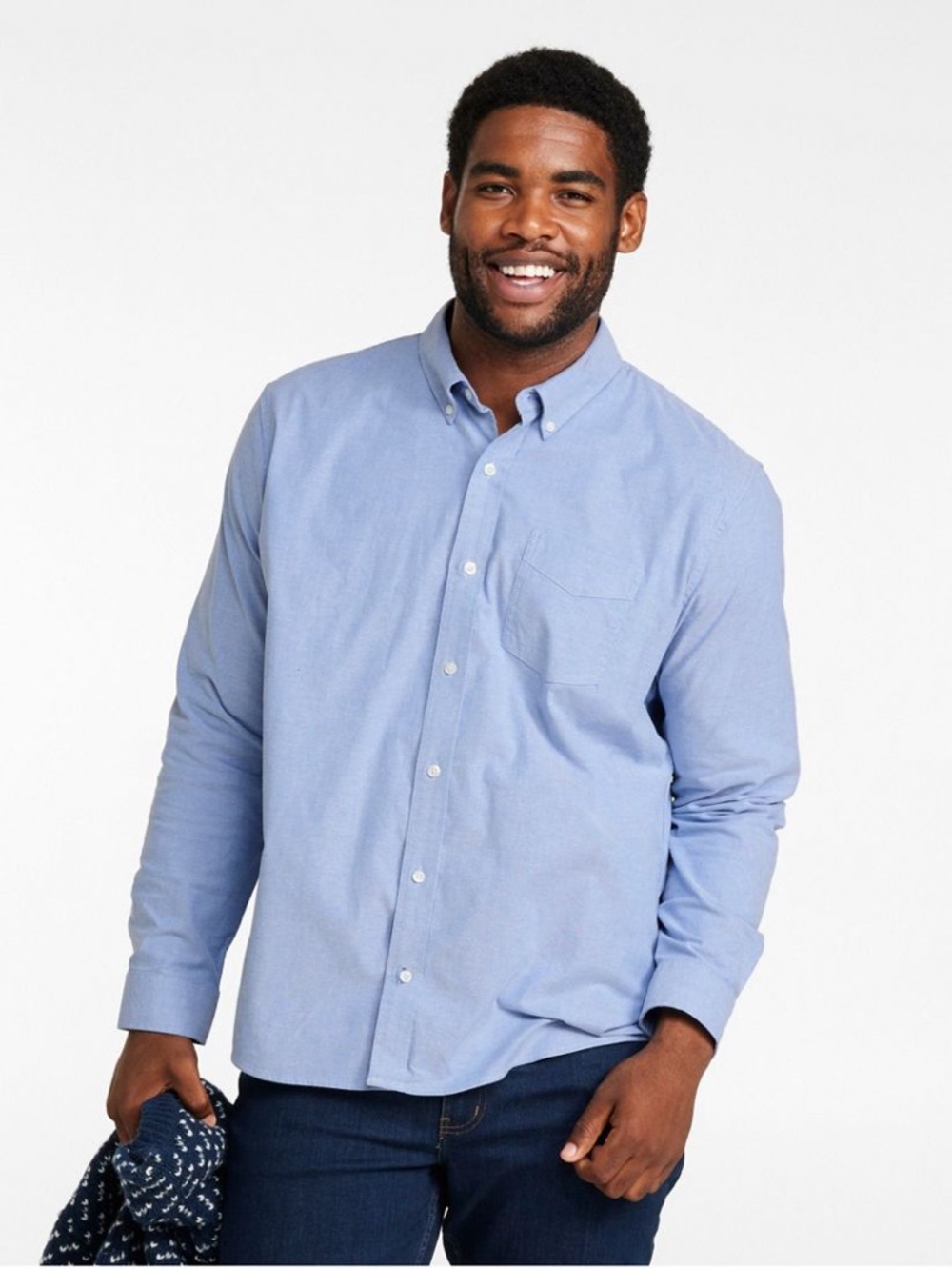 L.L. Bean Men’s Light Blue Button-Down Slightly Fitted Shirt